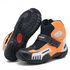 Bota Motociclista As-racing "vented Boots" Em Couro Legítimo Nas Cores Preto Branco Laranja 406