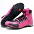 Sapatilha para kart cano alto em couro legítimo nas cores pink preto 311