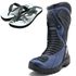 KIT CHINELO BOTA MOTOCICLISTA NA COR AZUL EM COURO LEGÍTIMO AS95-PRO 405