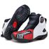 Bota motociclista Atron Shoes AS-HIGHWAY em couro legítimo semi-impermeável emborrachada Com elástico na cor Vermelho 408