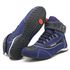 Tênis para motociclista com refletivo de cano alto de couro azul 310