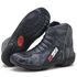 Bota motociclista semi-impermeável com refletivo nas cores cinza camuflado e preto 308