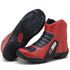 Bota motociclista semi-impermeável com refletivo nas cores vermelho com preto 308