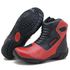 Bota motociclista em couro legítimo AS-SPIRIT semi-impermeável respirável na cor vermelho 410