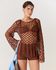 CROPPED MACRAME MARROM ELLE 