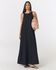 VESTIDO LONGO DE LINHO PRETO LORI 