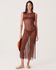 VESTIDO TULE MARROM GI NEW 