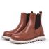 Bota Chelsea Casual Couro Underboots Caramelo