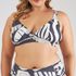 TOP PLUS DECOTE V ESTAMPADO GRAFISMO ETNICO