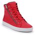 Tenis Vegano Bawmi Cano Alto Feminino Vermelho com Ziper