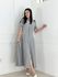 Vestido Risca Giz Cinza 