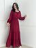 Vestido longo Marsala 