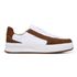 Tênis Casual Bold Sneaker Em Couro Branco/Caramelo