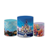 Trio Capas de Cilindros Sublimados Decorativo Tema Infantil Menina Princesa Ariel Pequena Sereia