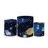 Trio Capas de Cilindros Sublimados Decorativo Tema Astronauta Colorido Decoração Infantil Menino