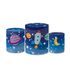 Trio Capas de Cilindros Sublimados Decorativo Tema Astronauta Colorido Decoração Infantil Menino