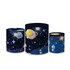 Trio Capas de Cilindros Sublimados Decorativo Tema Astronauta Colorido Decoração Infantil Menino