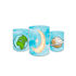 Trio Capas de Cilindros Sublimados Decorativo Tema Astronauta Colorido Decoração Infantil Menino