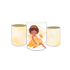 Trio Capas de Cilindros Sublimados Decorativo Tema Bailarina Decoração Infantil Menina