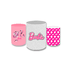 Trio Capas de Cilindros Sublimados Decorativo Tema Barbie Girl Decoração Infantil Menina