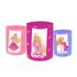 Trio Capas de Cilindros Sublimados Decorativo Tema Barbie Girl Decoração Infantil Menina