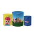 Trio Capas de Cilindros Sublimados Decorativo Tema Infantil Bebefinn Decoração Festa