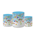 Trio Capas de Cilindros Sublimados Decorativo Tema Infantil Bolofofos Decoração Festa Menino Menina Colorido