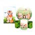 Kit Casadinho Capa Painel Redondo + Retangular + Trio Capas de Cilindro Tema Bosque Decorativo Animais