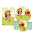 Kit Casadinho Capa Painel Redondo + Retangular + Trio Capas de Cilindro Tema Decorativo Fazendinha Animais Infantil