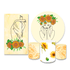 Kit Casadinho Capa Painel Redondo + Retangular + Trio Capas de Cilindro Tema Girassol Flor Decorativo