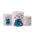 Trio Capas de Cilindros Sublimados Decorativo Tema Lilo e Stitch Decoração Festa Infantil