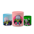 Trio Capas de Cilindros Sublimados Decorativo Tema Infantil Meninas Super Poderosas Decoração Festa