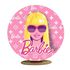 Capa Mini Painel Redondo 50x50cm Decorativo Tema Barbie Girl Menina Festa Decoração