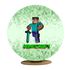 Capa Mini Painel Redondo 50x50cm Decorativo Tema Minecraft Decoração Festa Infantil