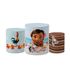 Trio Capas de Cilindros Sublimados Decorativo Tema Moana Decoração Festa Infantil Menina