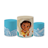 Trio Capas de Cilindros Sublimados Decorativo Tema Moana Decoração Festa Infantil Menina