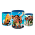 Trio Capas de Cilindros Sublimados Decorativo Tema Moana Decoração Festa Infantil Menina