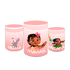 Trio Capas de Cilindros Sublimados Decorativo Tema Moana Decoração Festa Infantil Menina
