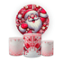 Kit Capa Painel Redondo + Trio Capas de Cilindros Decorativo Tema Feliz Natal Data Especial Comemoração