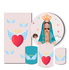 Kit Casadinho Capa Painel Redondo + Retangular + Trio Capas de Cilindro Tema Nossa Senhora Religioso Decorativo