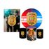 Kit Casadinho Capa Painel Redondo + Retangular + Trio Capas de Cilindro Tema Policia Militar Decoração Exército Bope