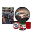 Kit Casadinho Capa Painel Redondo + Retangular + Trio Capas de Cilindro Tema Policia Militar Decoração Exército Bope