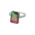 Anel Zirconia Lesprit U18A030101 Ródio Rainbow Rubi e Verde