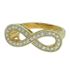 Anel Zircônia Lesprit DAE4871 Dourado Cristal