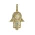 Pingente Mão de Hamsa Zircônia Lesprit 6010978 Dourado Cristal