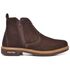 Botina Masculina Ziper Solado Texas Bico Quadrado Chocolate