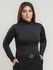 Body Silvia Manga Longa Gola Alta Preto