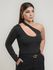 Body Maria Mula Manga Longa Preto
