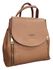 Mochila Bolsa Feminina - Camel - COURO LEGÍTIMO