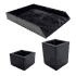 Kit Escritório (p. Papel A4, Lápis E Clips) - Couro Legítimo - PRETO